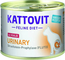 Купить влажные корма для кошек Kattovit: Kattovit KATTOVIT 185g PUSZKA URINARY CIELĘCINA