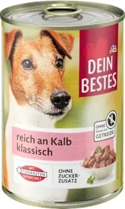 Nassfutter Hund reich an Kalb, 400 g