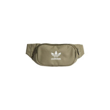 Мужские поясные сумки Мужская поясная сумка текстильная зеленая спортивная Adidas Adicolor Branded Webbing Waist