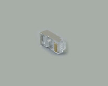 BKL Electronic 143041 - 8P/8C RJ45 - Chrome - Transparent - Male - Straight - Gold - 1 pc(s)