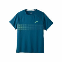 Men’s Short Sleeve T-Shirt Brooks Atmosphere 2.0 Cyan