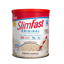 Жиросжигатели SlimFast Original Powder French Vanilla Безглютеновый порошок для коктейля, контролирующий аппетит 364 г