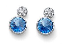Ювелирные серьги charming earrings with blue crystals Wake 23024 211