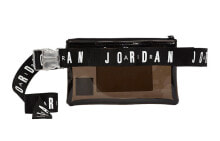 Jordan 半透明字母Logo印花 斜挎包腰包 男女同款情侣款 黑色 / Аксессуары Jordan Logo сумки Fanny Pack DA5072-010