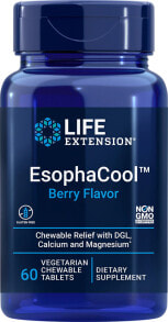 Кальций life Extension EsophaCool   Карбонат кальция с магнием и  экстрактом  корня солодки  60 жевательных таблеток