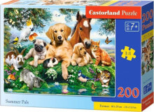 Детские развивающие пазлы castorland Puzzle 200 Summer Pals CASTOR