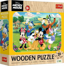 Trefl Puzzle drewniane 24 elementów Myszka Miki Mickey