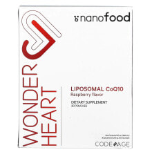 Nanofood, Wonder Heart, Liposomal CoQ10, Raspberry, 30 Pouches, 0.3 fl oz (10 ml) Each