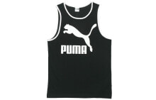 Puma 针织圆领透气运动篮球背心 男款 黑色 / Трендовая спортивная футболка Puma Trendy_Clothing Workout Basketball_Vest