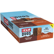 Протеиновые батончики и перекусы clif Duos Energy Bar Chocolate Chocolate Brownie  Энергетический батончик с арахисовым маслом 14 батончиков