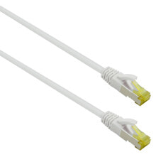 Кабели и разъемы для аудио- и видеотехники helos 263814 сетевой кабель Белый 1 m Cat6a S/FTP (S-STP)