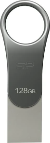 USB  флеш-накопители Silicon Power Mobile C80 USB флеш накопитель 128 GB USB Type-A / USB Type-C 3.2 Gen 1 (3.1 Gen 1) Титановый SP128GBUC3C80V1S
