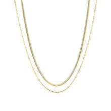 Ювелирные колье beautiful gold plated double necklace SHK09