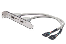 Компьютерные кабели и коннекторы ASSMANN Electronic AK-300301-002-E USB кабель 0,25 m USB A IDC Бежевый