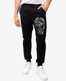 Купить мужские брюки SPRING + MERCER: Men's Rinestone Embellished Skull Jogger