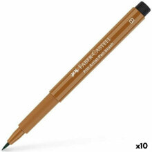 Felt-tip pens Faber-Castell Pitt Artist Brown (10 Units)