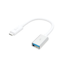 j5create JUCX05 USB кабель 0,1 m USB 3.2 Gen 2 (3.1 Gen 2) USB C USB A Серебристый, Белый JUCX05-N