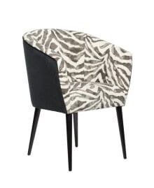 Wood Zebra Print Accent Chair, 29