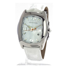 Мужские наручные часы с ремешком Мужские наручные часы с белым кожаным ремешком Chronotech CT7504M-B ( 39 mm)