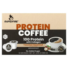 Protein Coffee Pod, Toasted Hazelnut, Medium Roast, 12 Pods, 6.35 oz (180 g)
