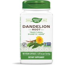 Растительные экстракты и настойки Nature's Way Dandelion Root  Корень одуванчика 1,575 мг 180 растительных капсул