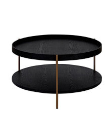 Simplie Fun modern 2-Piece Coffee and End Table Set with Stackable Design and Stainless Steel Legs