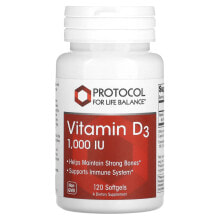 Витамин D protocol for Life Balance, Витамин D3, 1000 МЕ, 120 мягких таблеток