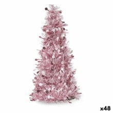 Christmas Tree 31 cm White Pink Silver polypropylene PET 18 x 31 x 18 cm (48 Units)