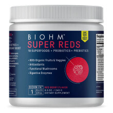 Пребиотики и пробиотики Biohm Super Reds + Probiotics Red Berry Антиоксидантный комплекс с 19 суперфудами + пробиотики + пищеварительные ферменты 1 млрд КОЕ 240 Г
