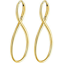 Ювелирные серьги stylish Gold Plated Infinity Ribbon Earrings BBN28