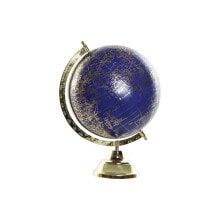 Земной глобус DKD Home Decor Синий Позолоченный Металл (27 x 25 x 36 cm)