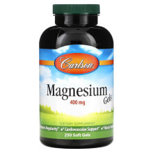 Магний carlson, жидкий магний, 400 мг, 250 капсул