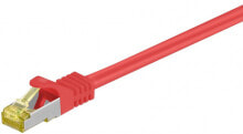 Goobay 91616 сетевой кабель 3 m Cat7 S/FTP (S-STP) Красный