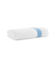 Aston and Arden aegean Eco-Friendly Recycled Turkish Bath Sheet, 35x70, 600 GSM, White with Weft Woven Stripe Dobby, 50% Recycled, 50% Long-Staple Ring Spun Cotton Blend, Low-Twist, Plush, Ultra Soft Oversized Towel