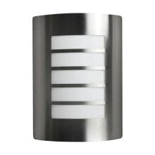 MATEL Outdoor stainless steel wall light E27 IP44 slotted