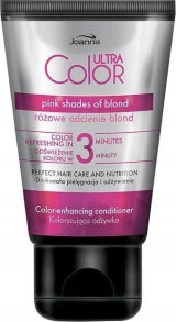 Joanna Ultra Color Pink Shades OF Blond Conditioner Тонирующий кондиционер для ухода за светлыми волосами, оттенок розовый 100 мл