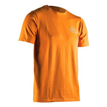 Мужские спортивные футболки мужская спортивная футболка оранжевая с логотипом LEATT Core Short Sleeve T-Shirt