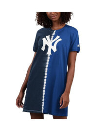 Starter women's Navy, Royal New York Yankees Ace Tie-Dye Sneaker Dress