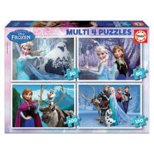 Детские развивающие пазлы fROZEN Multi 4 Frozen 50-80-100-150 Pieces Puzzle