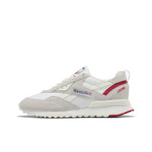 Reebok LX2200 经典美式复古耐磨透气 低帮 休闲跑步鞋 男女同款 米白红