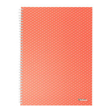 ESSELTE Wiro Cardboard Covers Color Breeze A4 Squared Coral Notebook