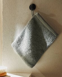 Cotton terry bath-mitt