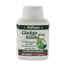 Гинкго Билоба medPharma Экстракт листьев Гинкго билоба 60 мг Форте 60 таблеток + 7 таблеток в подарок