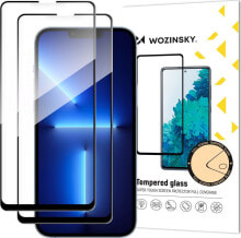 Wozinsky Wozinsky zestaw 2x super wytrzymałe szkło hartowane Full Glue na cały ekran z ramką Case Friendly iPhone 13 Pro / iPhone 13 czarny