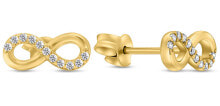 Ювелирные серьги fashion Infinity Yellow Gold Earrings EA300YAU