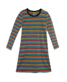 Купить детские платья и сарафаны для девочек Mightly: Toddler Fair Trade Organic Cotton Girls Long Sleeve T-Shirt Dress