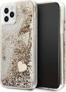 Guess Guess GUOHCN58GLHFLGO iPhone 11 Pro gold/złoty hardcase Glitter Charms