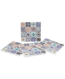 Купить посуда и приборы для сервировки стола THIRSTYSTONE: Lisbon Tiles 4-Pc. Coaster Set