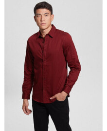 GUESS men's Luxe Stretch Long Sleeves Shirt