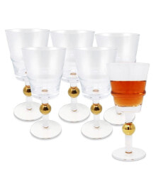 Vivience ball on Stem Wine Glasses, Set of 6